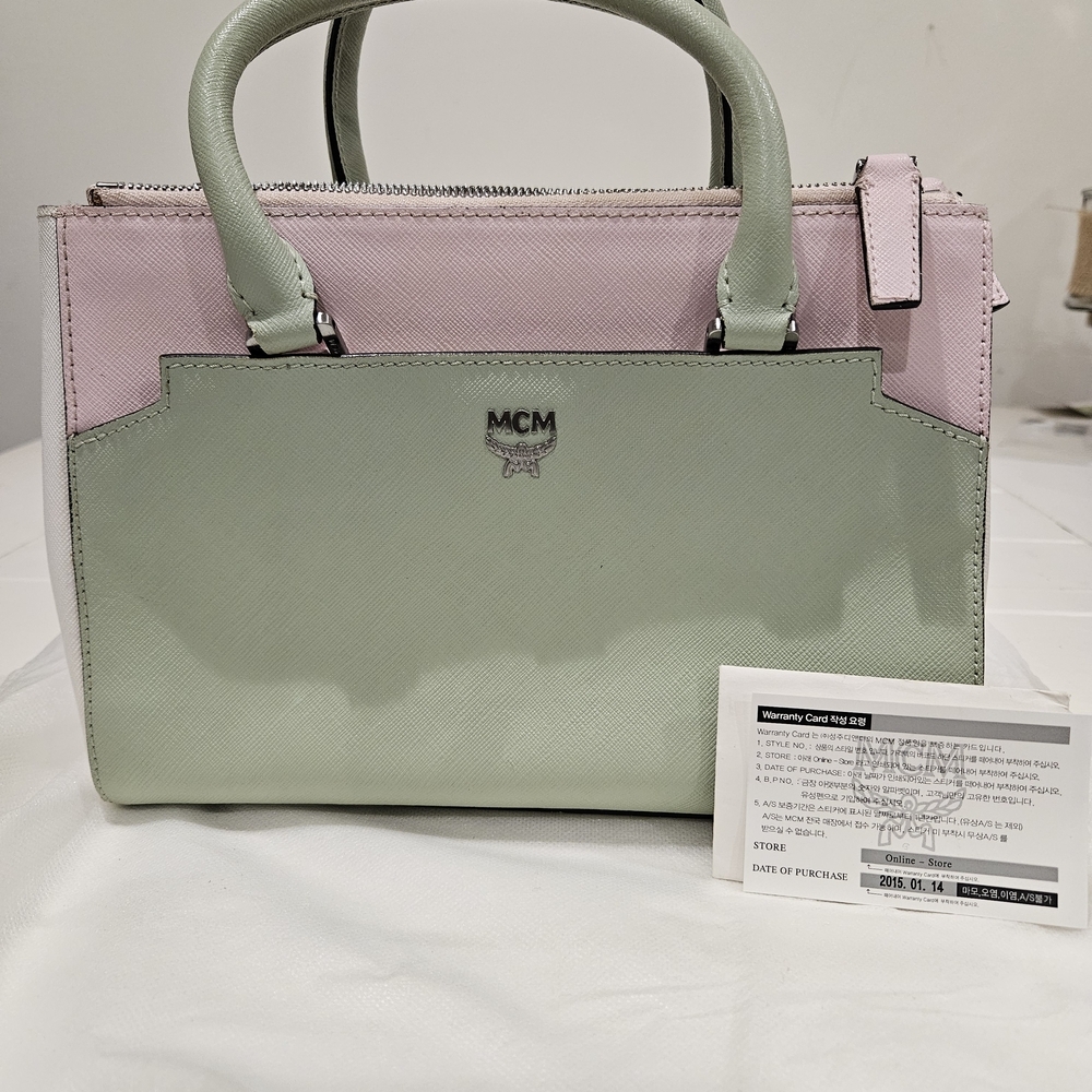 MCM Pink and Cream Women's Bag - Picture 15 of 15